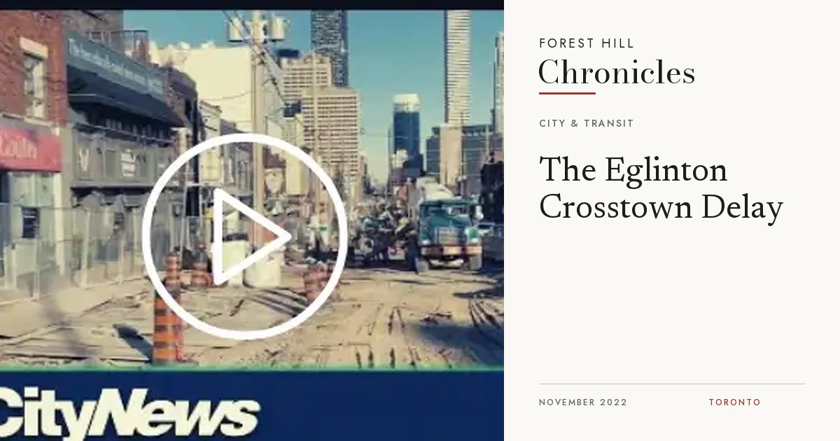 A CityNews image from coverage of the Eglinton Crosstown construction delay.