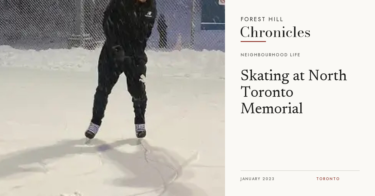 A skater on the ice at North Toronto Memorial Community Centre.