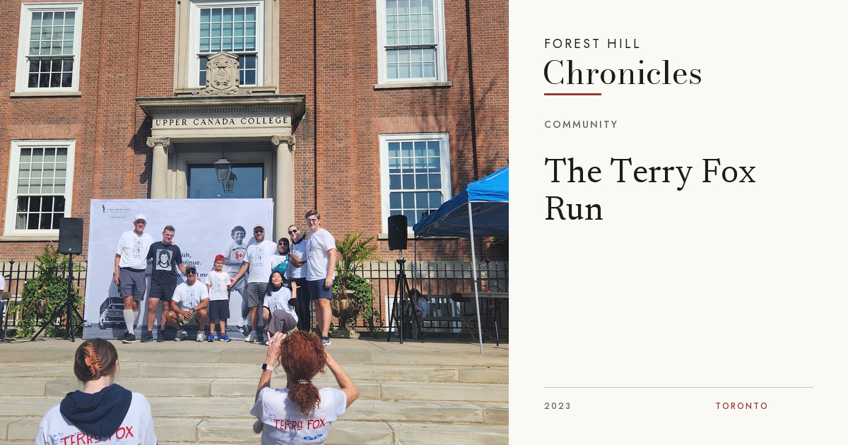 Local participants gathered at the 2023 Terry Fox Run in Forest Hill.